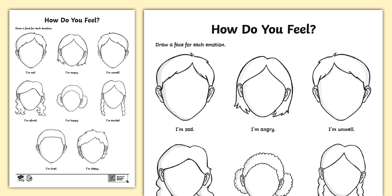 Emotions, Expressions and Feelings Worksheet - Twinkl