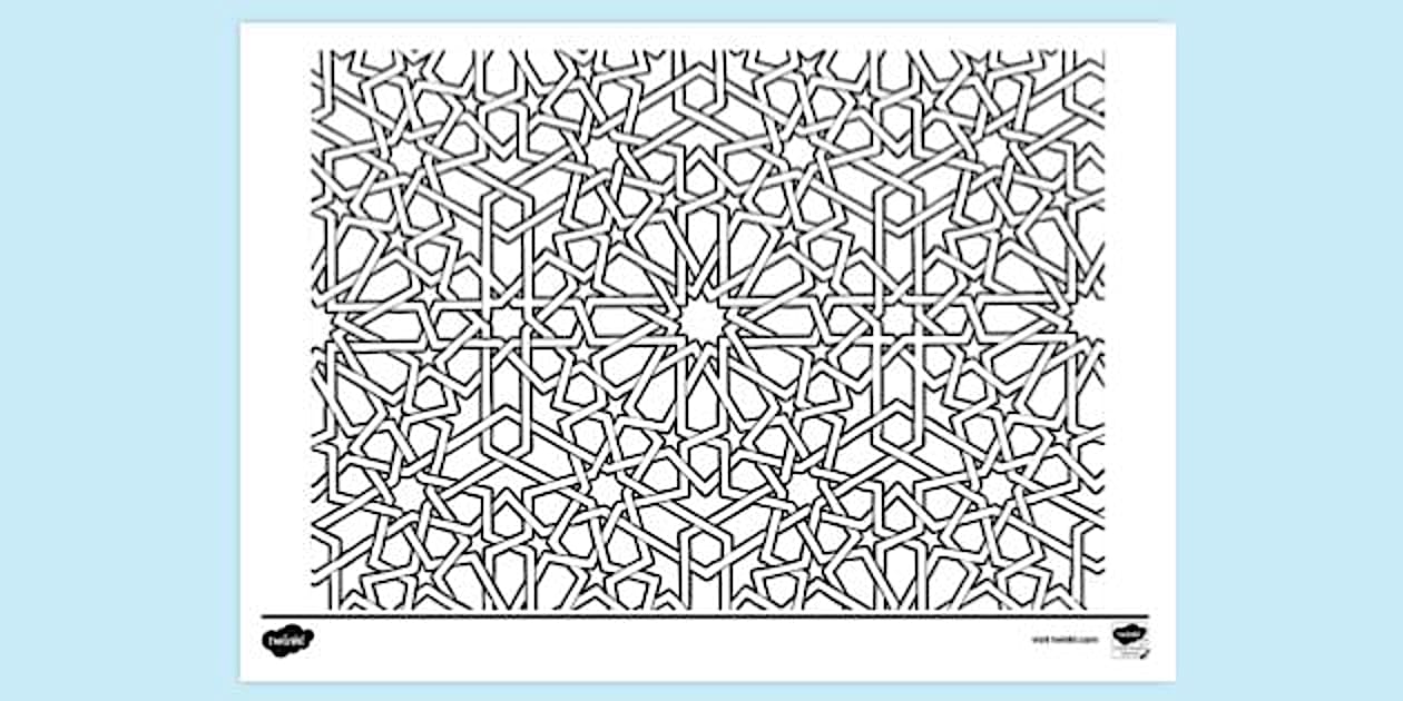 Pattern Colouring Sheet | Art Colouring Pages | Twinkl
