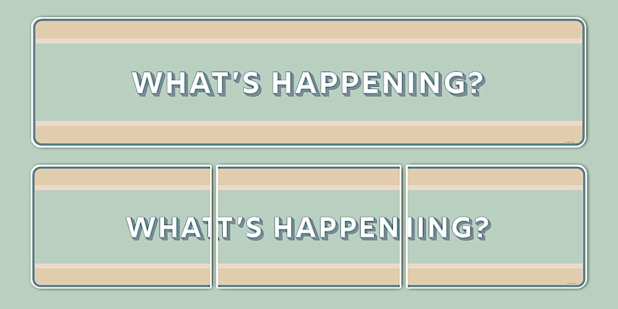 3D Effect Themed What's Happening? Display Banner - Twinkl