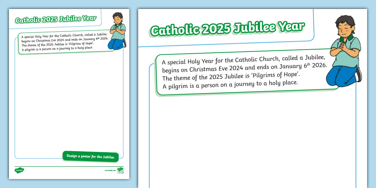 Catholic 2025 Jubilee Year Design Activity (teacher made)