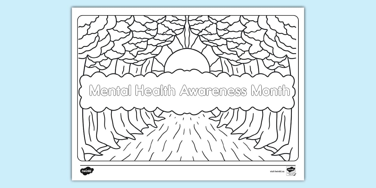* NEW * Mental Health Awareness Month Mindfulness Colouring Sheet
