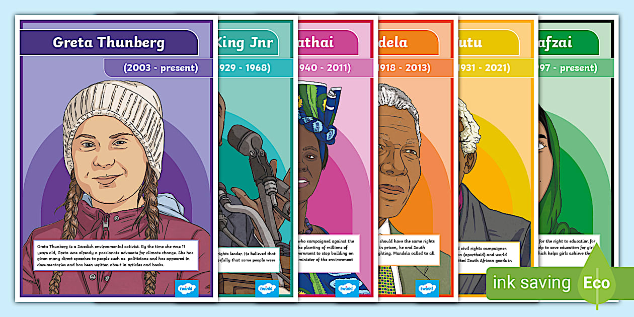 Activists Display Posters (Hecho por educadores) - Twinkl