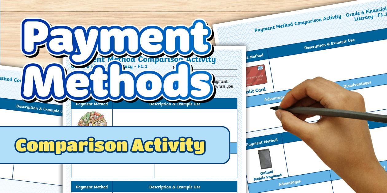 Payment Activity Payment Method Comparison Activity
