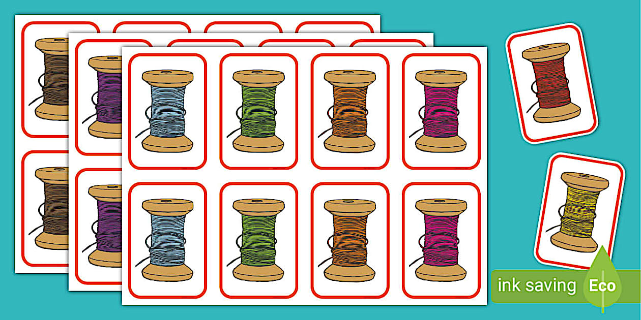 Wind the Bobbin Up Colour Sorting Activity - Twinkl