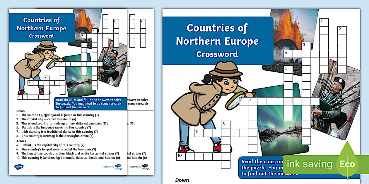 Northern Europe countries Country Northern Europe Crossword