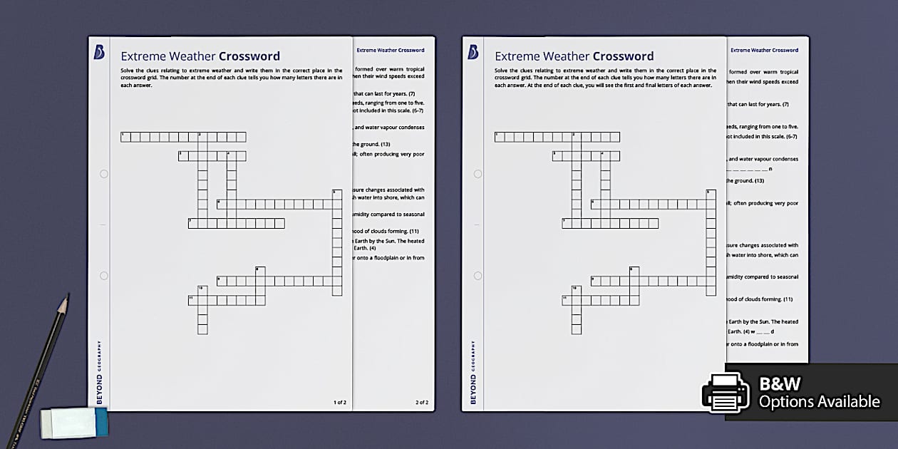 Extreme Weather Crossword