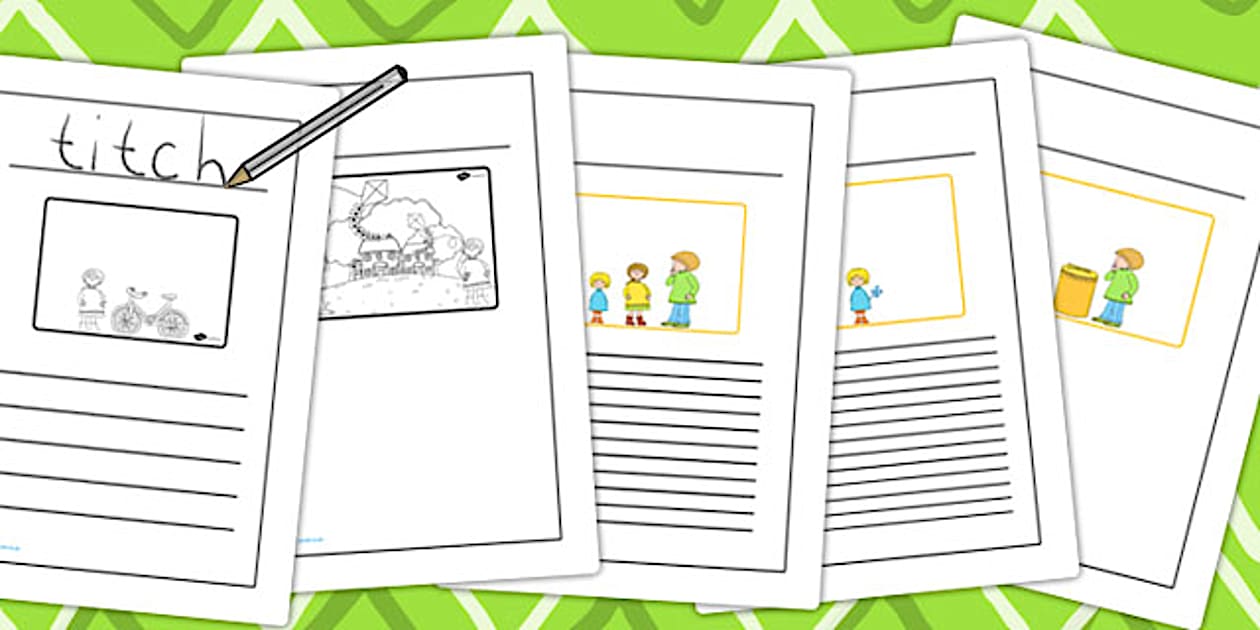 Black and White Story Writing Frames to Support Teaching on Titch