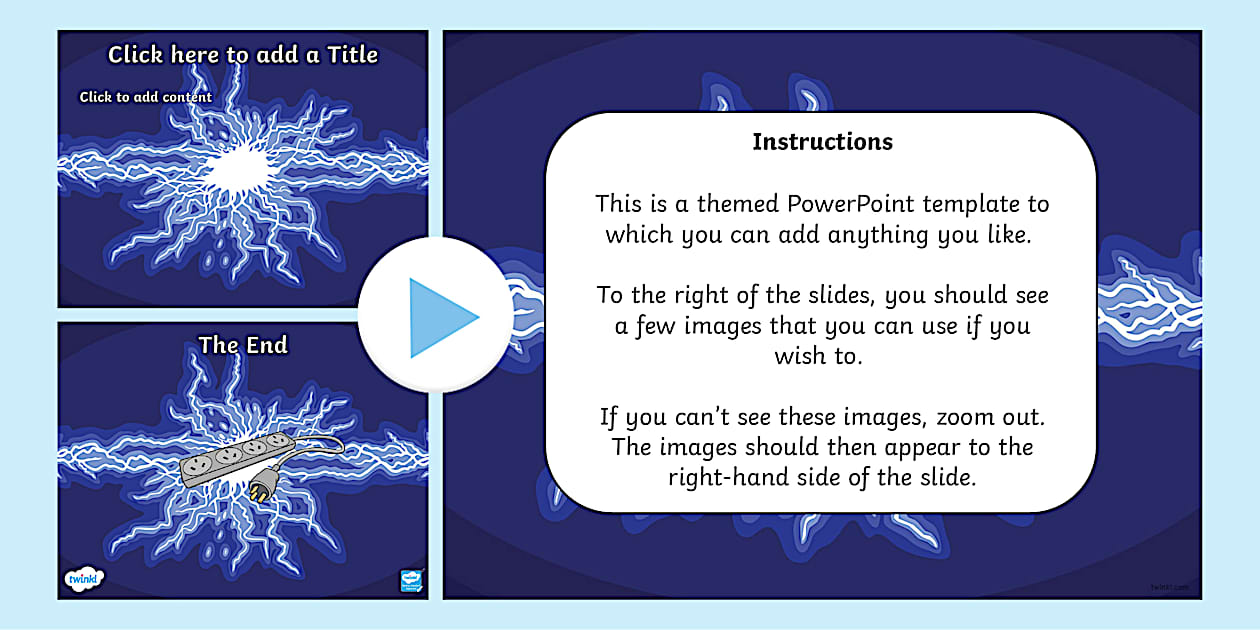 Twinkl Electricity Background for PowerPoint | Electricity