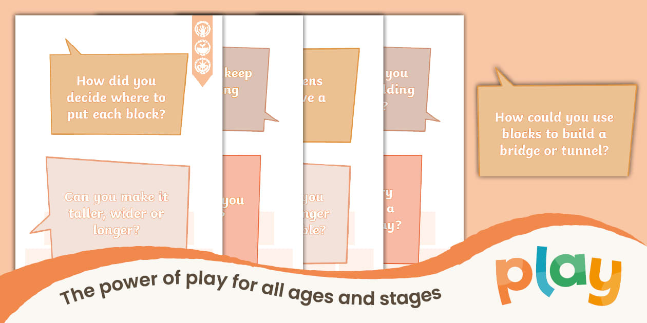 Block Play Question Speech Bubbles