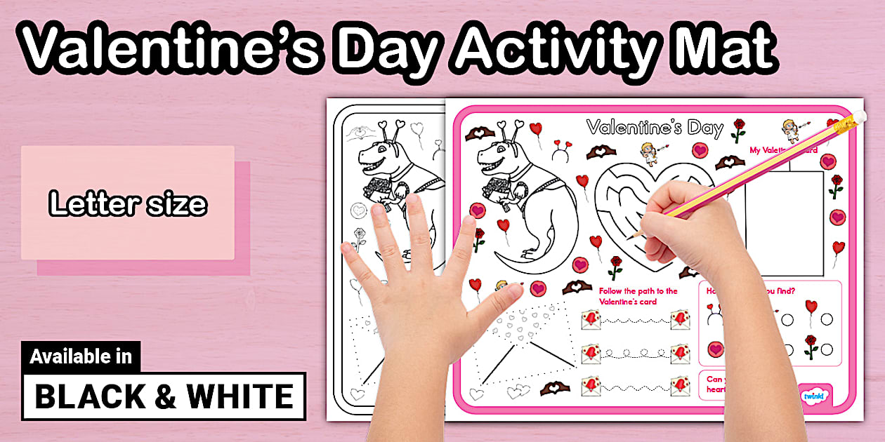 Valentine #39 s Day EYES Activity Mat