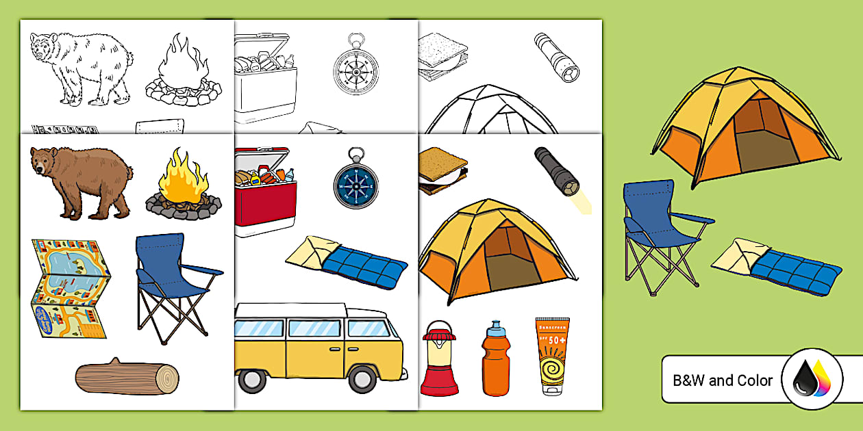 Summer Camp Cutouts (teacher made) - Twinkl