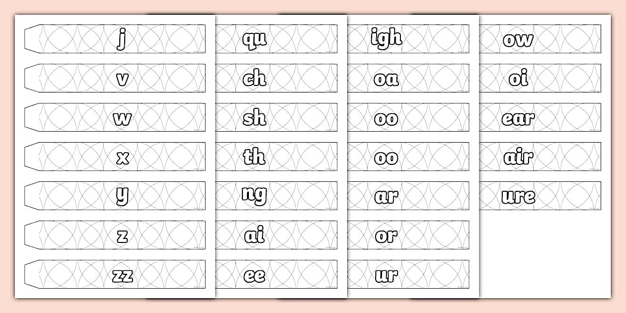 Phase 3 Colouring Paper Chain (Teacher-Made) - Twinkl