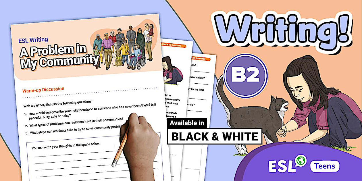 ESL Activity Sheet for B2 Teens to Improve Writing Skills