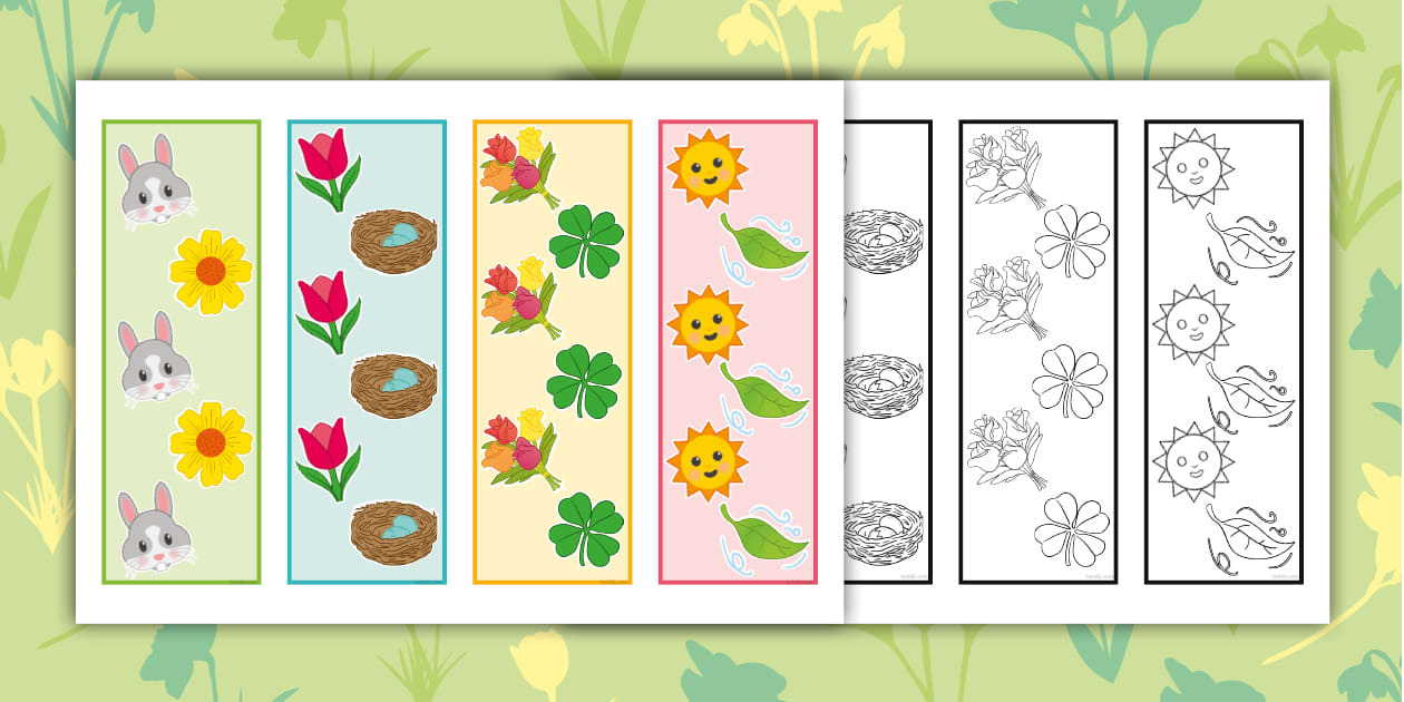 봄 책갈피 | Spring Bookmarks (teacher made) - Twinkl