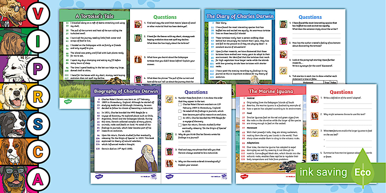 UKS2 Evolution & Inheritance 60-Second Reads Activity Pack