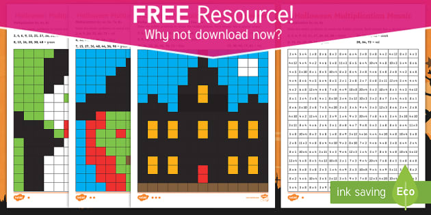 free-halloween-multiplication-mosaics-worksheets
