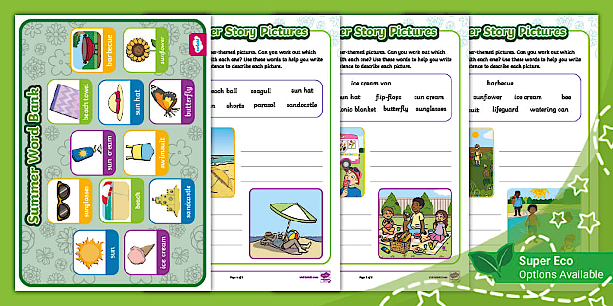 Summer Writing Prompt Pack | Encouraging Early Writing