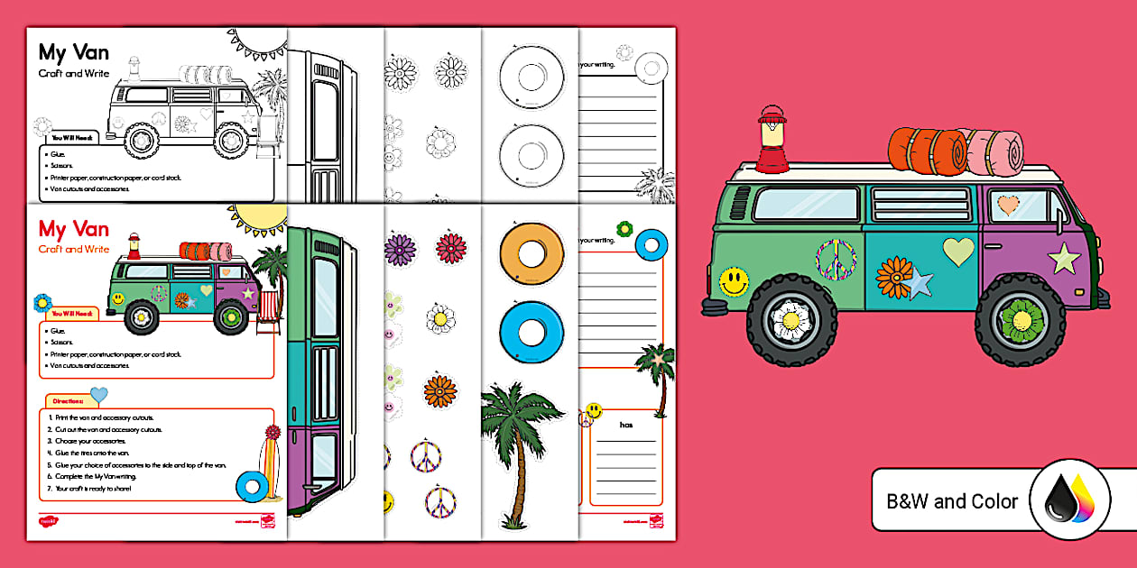 My Van Craft And Write an Word Family Activity Twinkl My van craft and write an word family activity twinkl