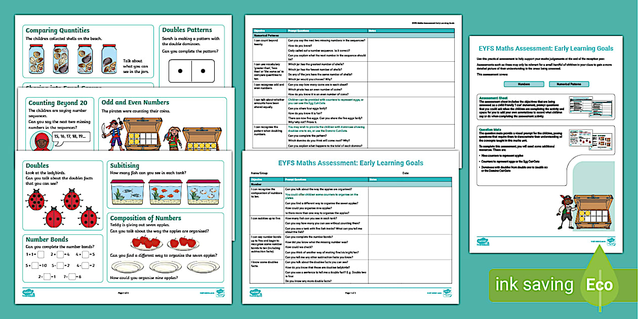 Eyfs elg maths assessment check twinkl