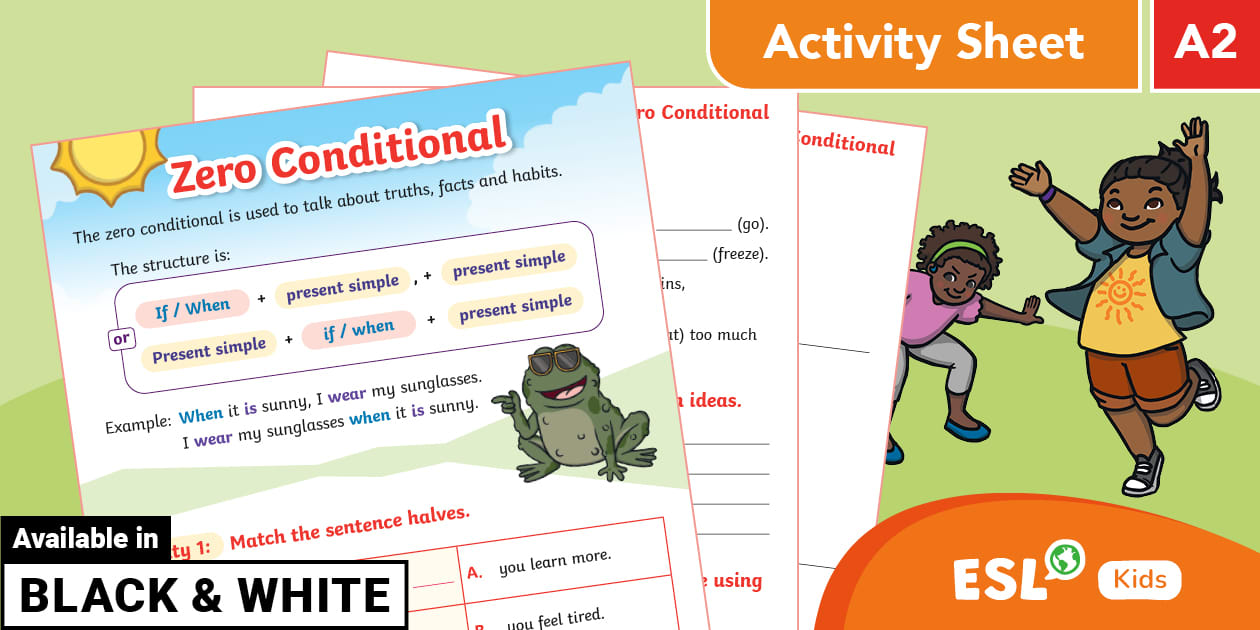 ESL Zero Conditional Activity Sheet for Kids