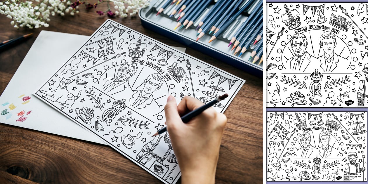 King Charles III Colouring Sheet | Twinkl Party - Twinkl