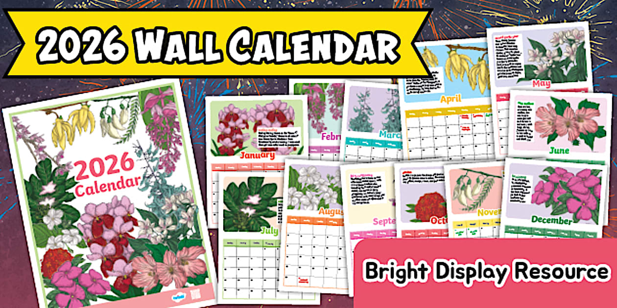 2026 Wall Calendar | 2026 Printable Calendar | Twinkl PH