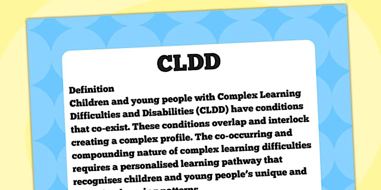 CLDD Definition Display Poster (l'enseignant a fait)