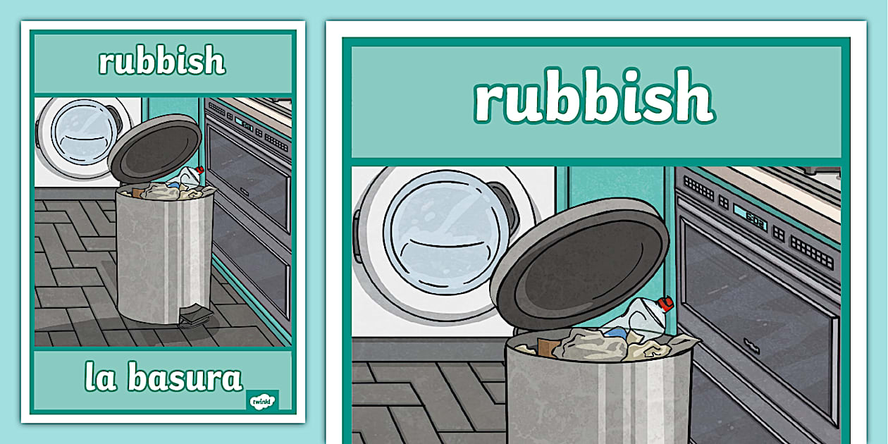 👉 Rubbish in Spanish Display Poster (teacher made)
