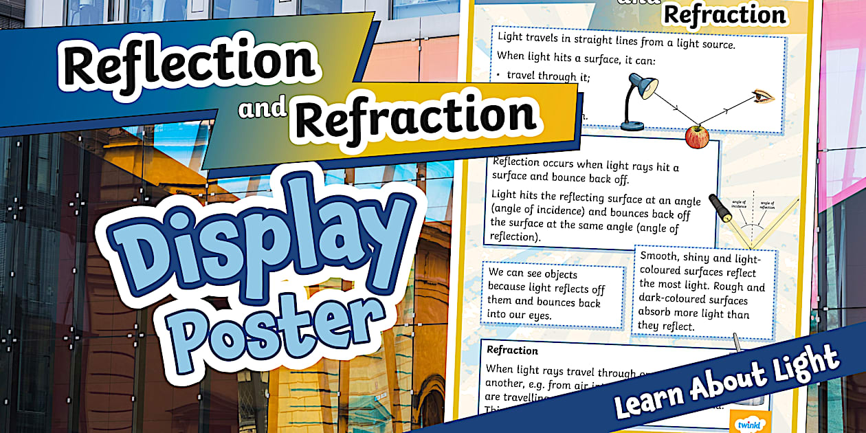 Reflection and Refraction Poster - Twinkl - KS2