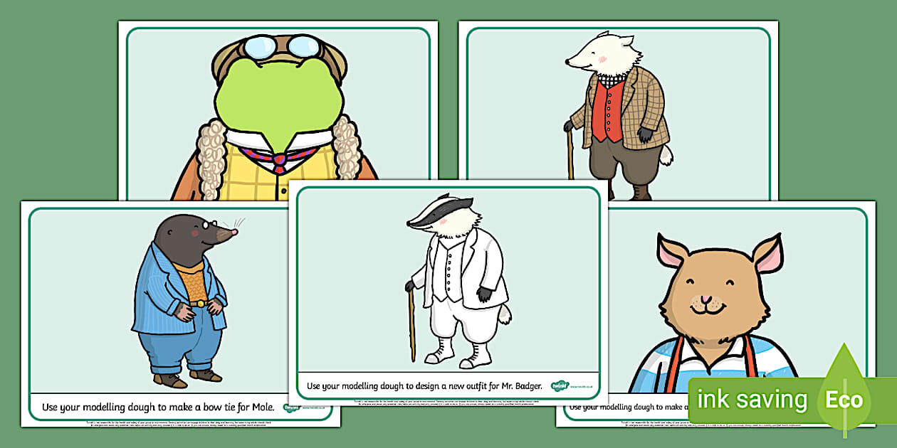 The Wind in the Willows Modelling Dough Mats (teacher made)