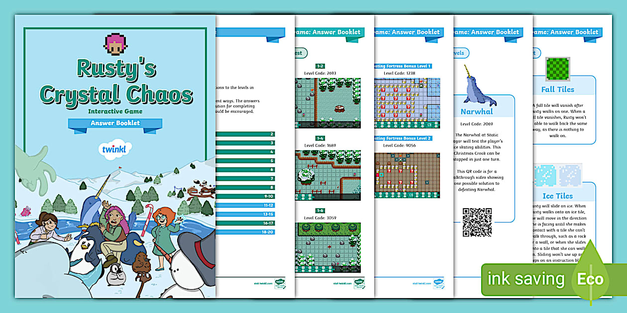 Rusty's Crystal Chaos Interactive Game: Answer Booklet