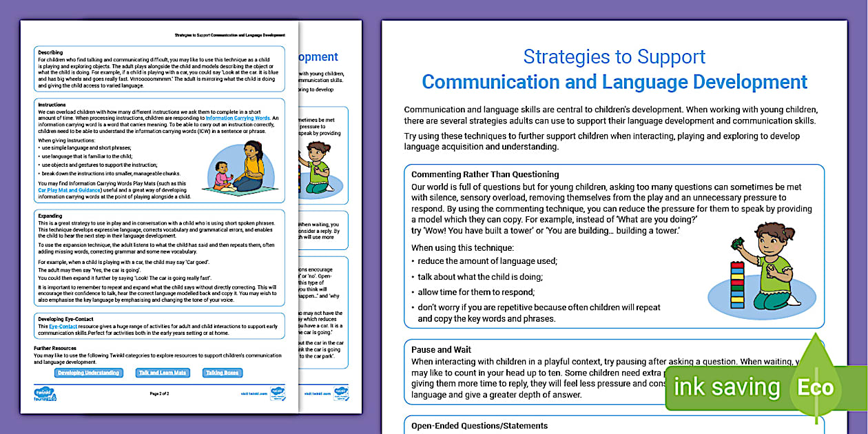 Strategies to Support Communication and Language Development