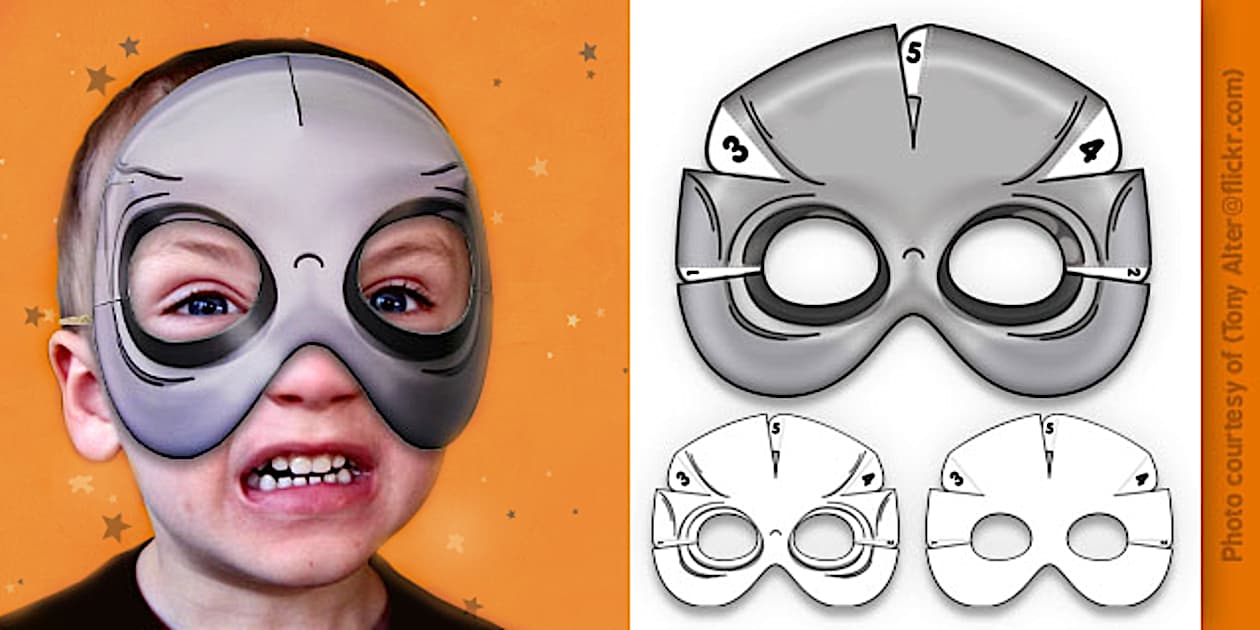 3D Halloween Alien Monster Mask (teacher made) - Twinkl