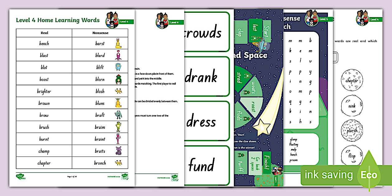 Level 4 Twinkl Phonics Revision Home Learning Tasks - Twinkl