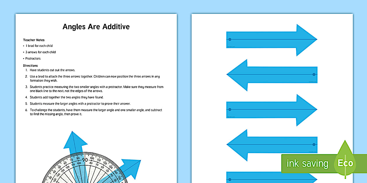 Angles Are Additive Worksheet (TeacherMade) Twinkl
