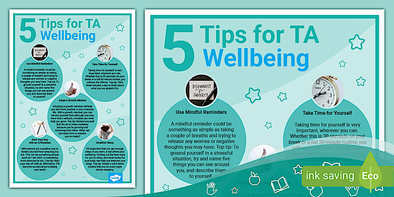 5 Top Tips for Wellbeing (teacher made) - Twinkl
