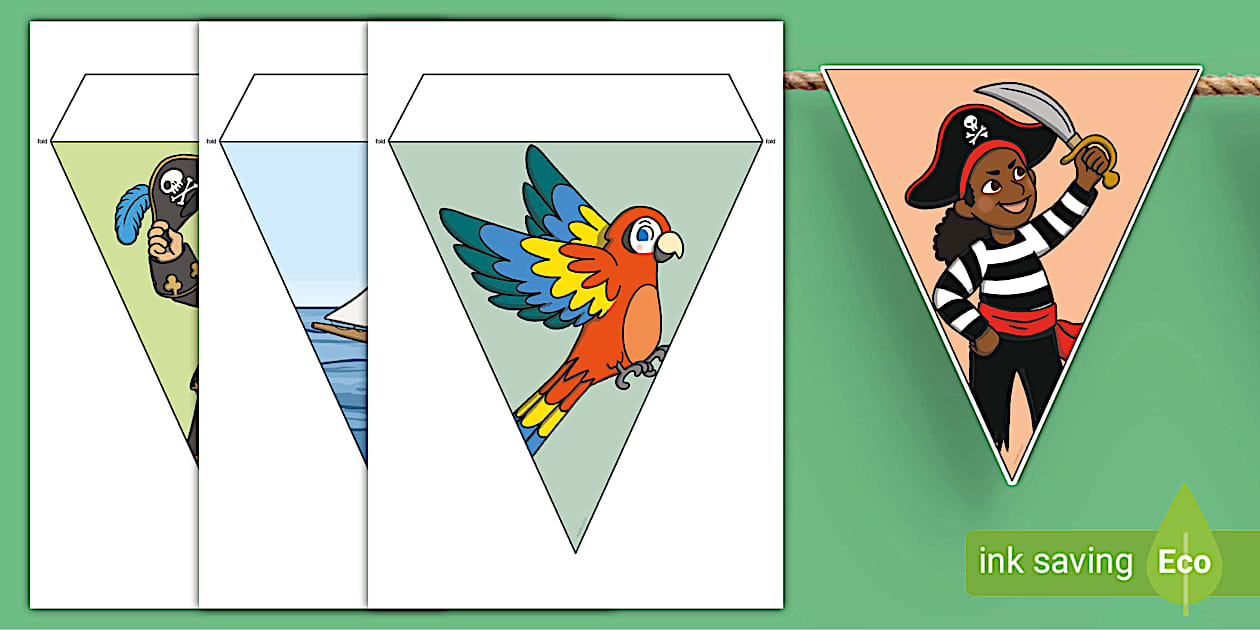 Pirate Bunting - Teaching Resources (teacher made) - Twinkl