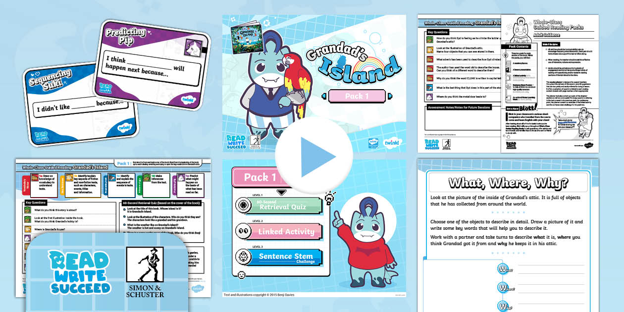FREE! - Grandad's Island Whole-Class Guided Reading Pack 1 [Year 2]