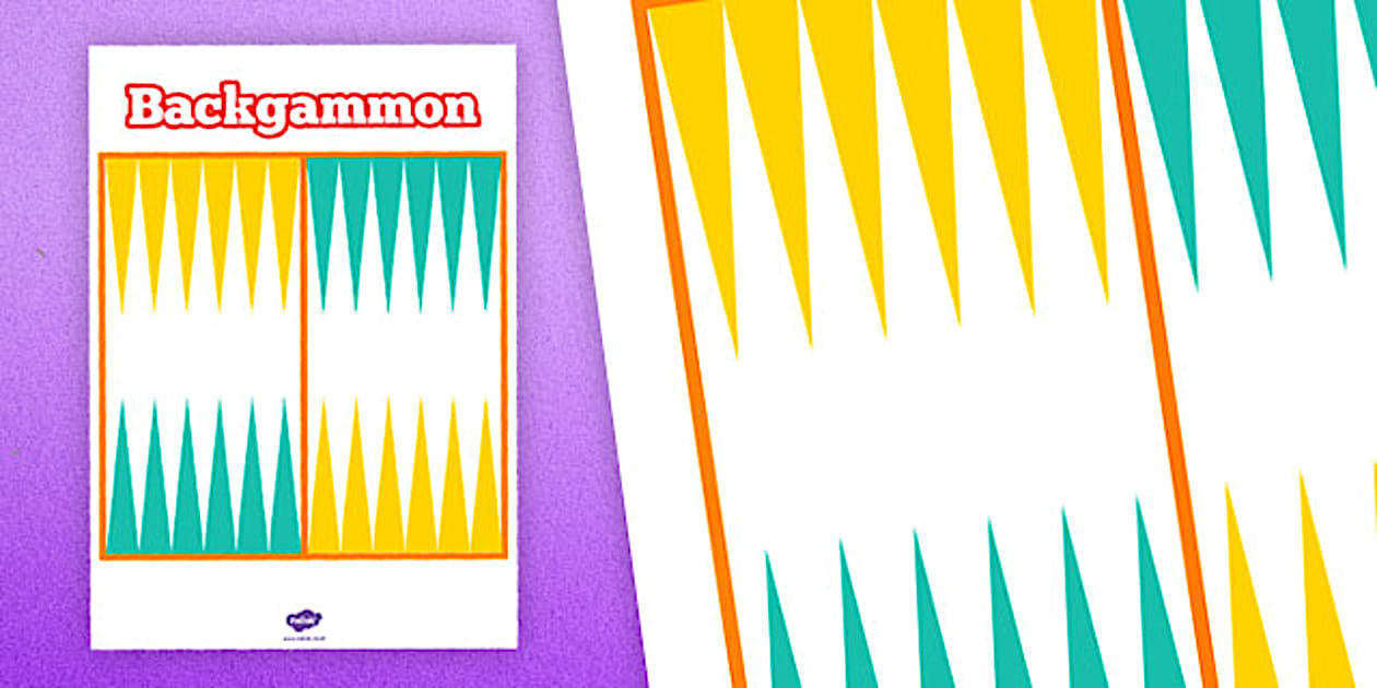Printable Backgammon Board (teacher made) Twinkl