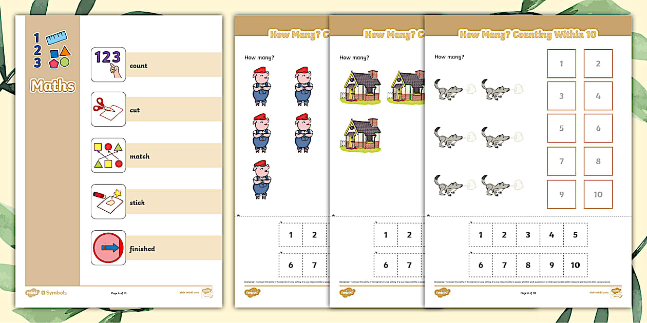 * NEW * SEND Structured Steps Three Little Pigs Counting Within 10