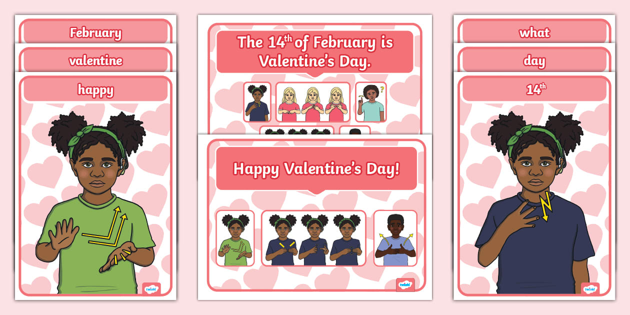 Auslan Valentine S Day Display Posters