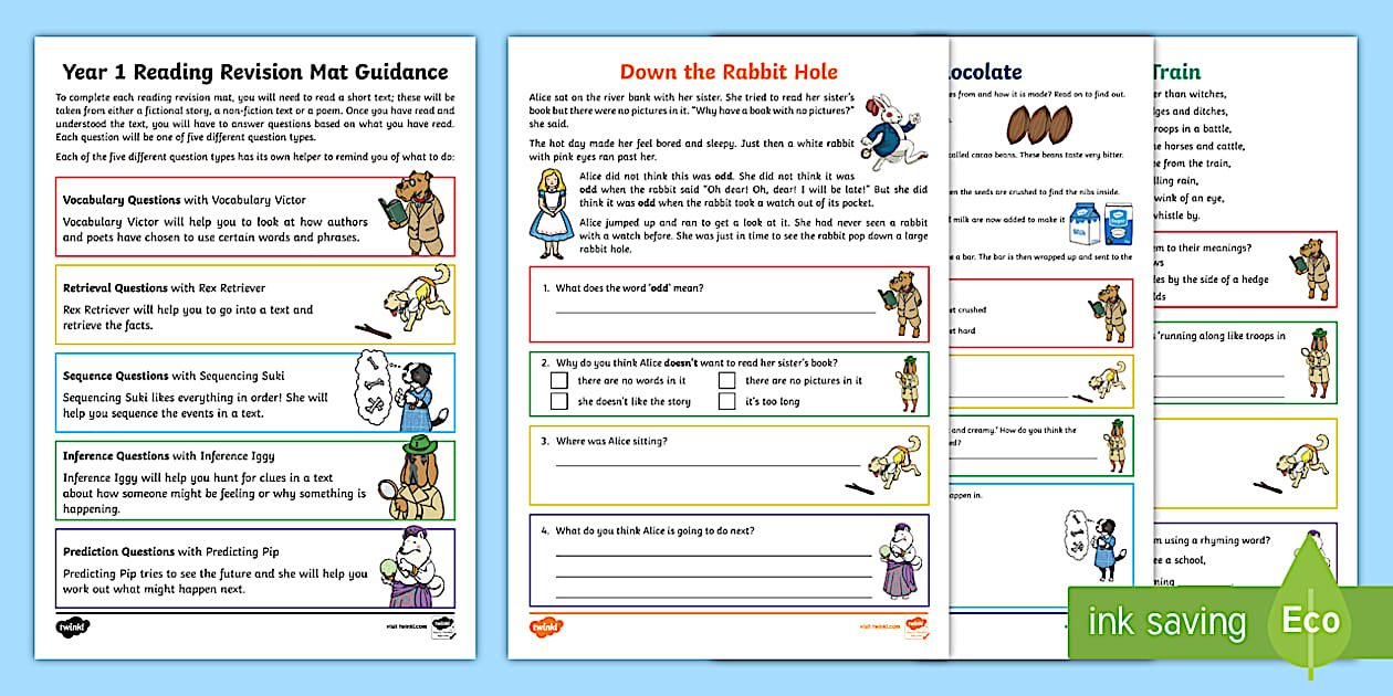 Year 1 Reading Revision Activity Mat Pack 4 (Lehrer gemacht)