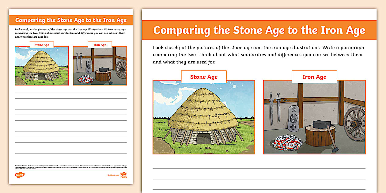 Comparing the Stone Age to the Iron Age Worksheet