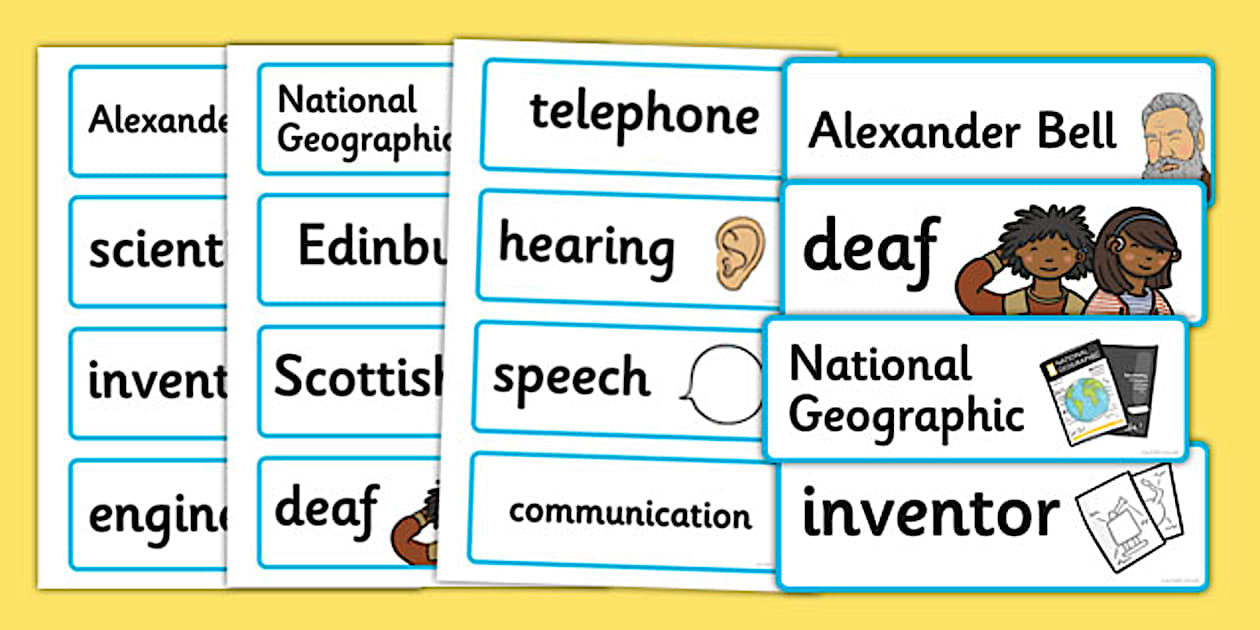 Editable Alexander Bell Word Cards (l'enseignant a fait)