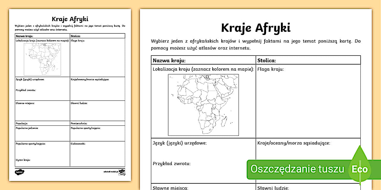 Widmości O Afryce Kl Iii Sprawdzian