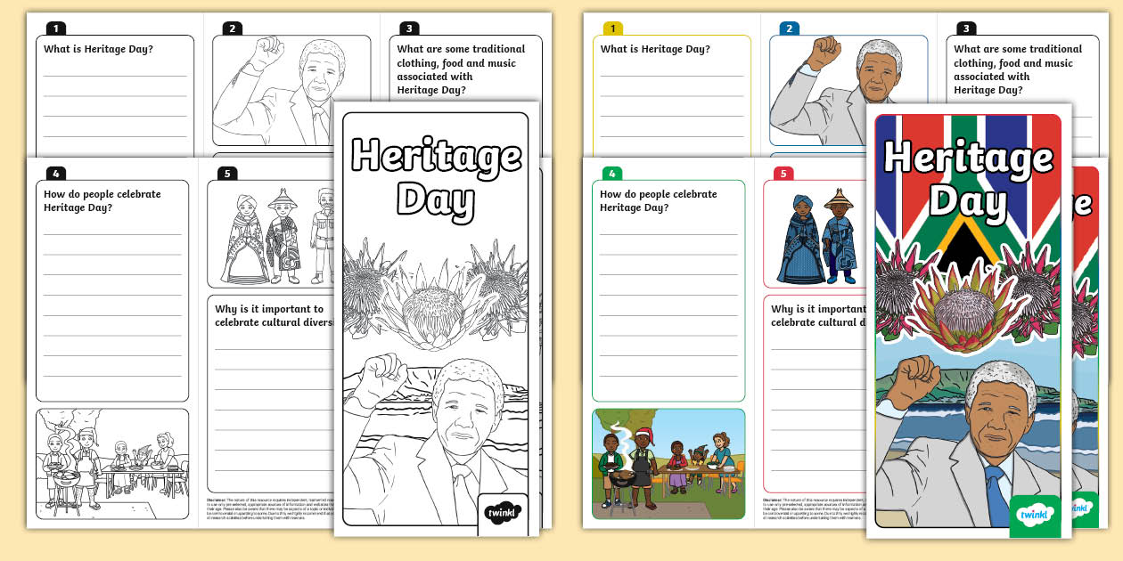 Heritage Day Leaflet Template (Teacher Made) Twinkl