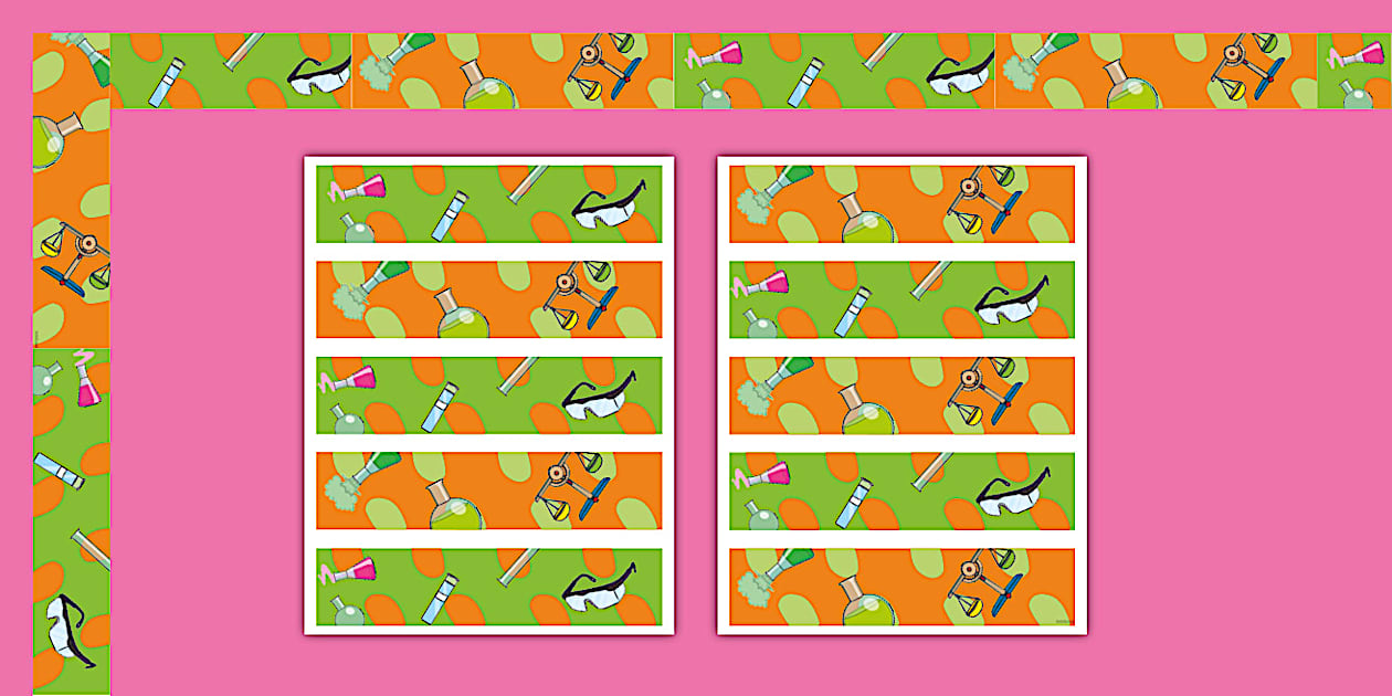 thumbnail image 2 of Gilprop Scientific Bulletin Board Borders Science Lab Borders Science Classroom Decoration Self Adhesive Chemistry Biology Trade Show Stickers For Classroom Back To School 2 of 12