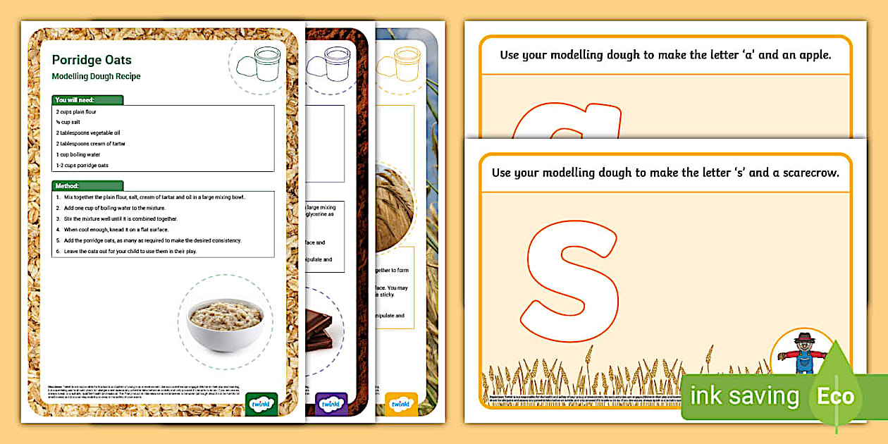 Harvest Farm Phase 2 Phonics Modelling Dough Recipe and Pack