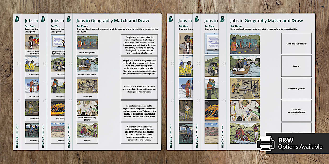 Jobs in Geography Match and Draw Geography Beyond