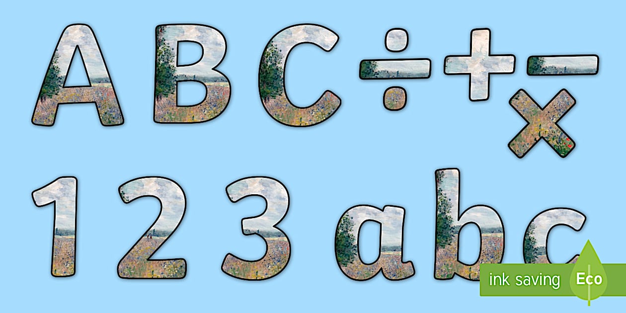 Claude Monet Display Lettering - Claude Monet Display Banner